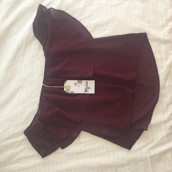 Show Me Your MuMu Tops - Show me your mumu off the shoulder burgundy top xs